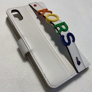 NWT Michael Kors iPhone XS Max Folio Hand Strap Case